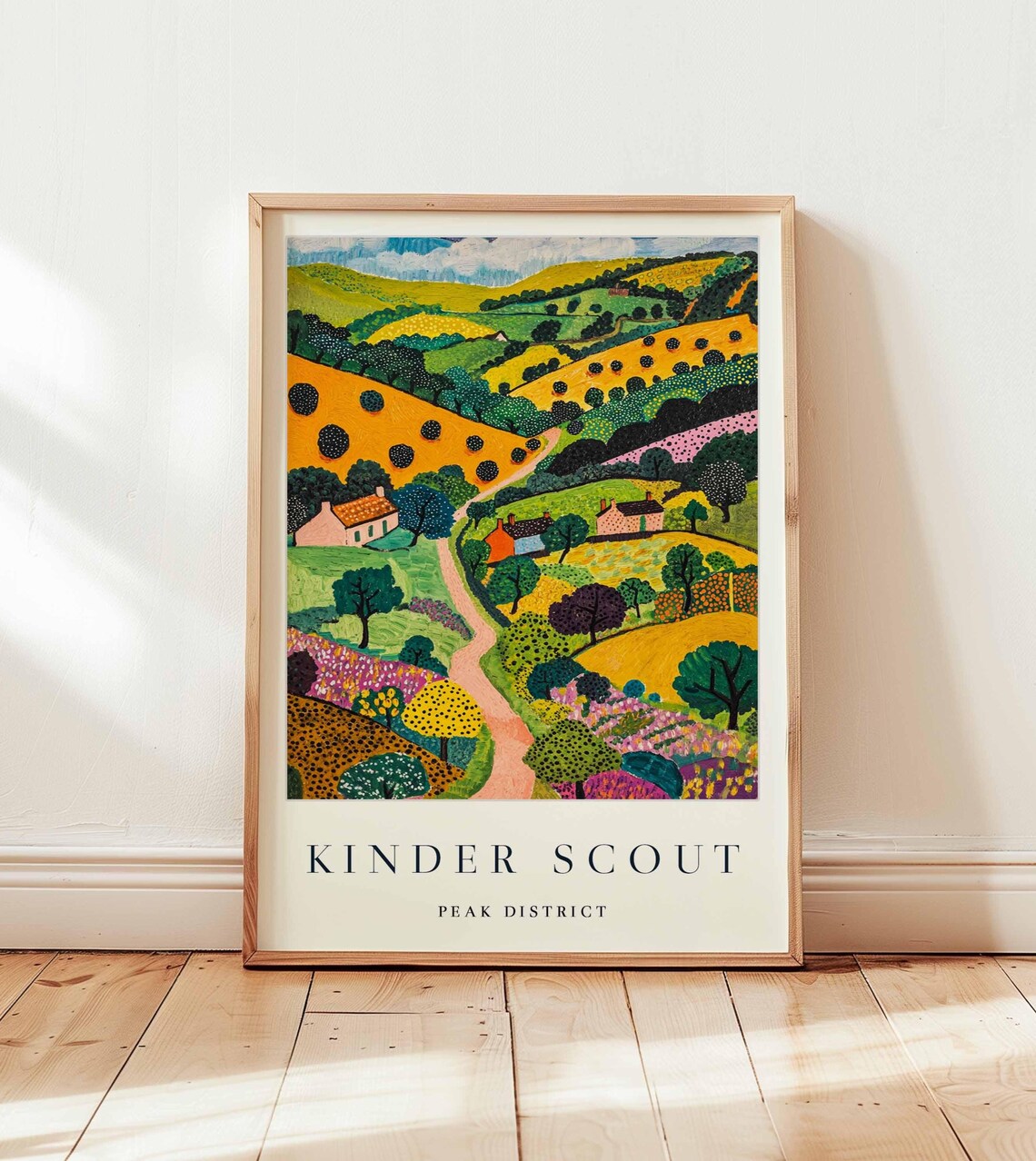 Kinder Scout Peak District Landscape Travel Poster