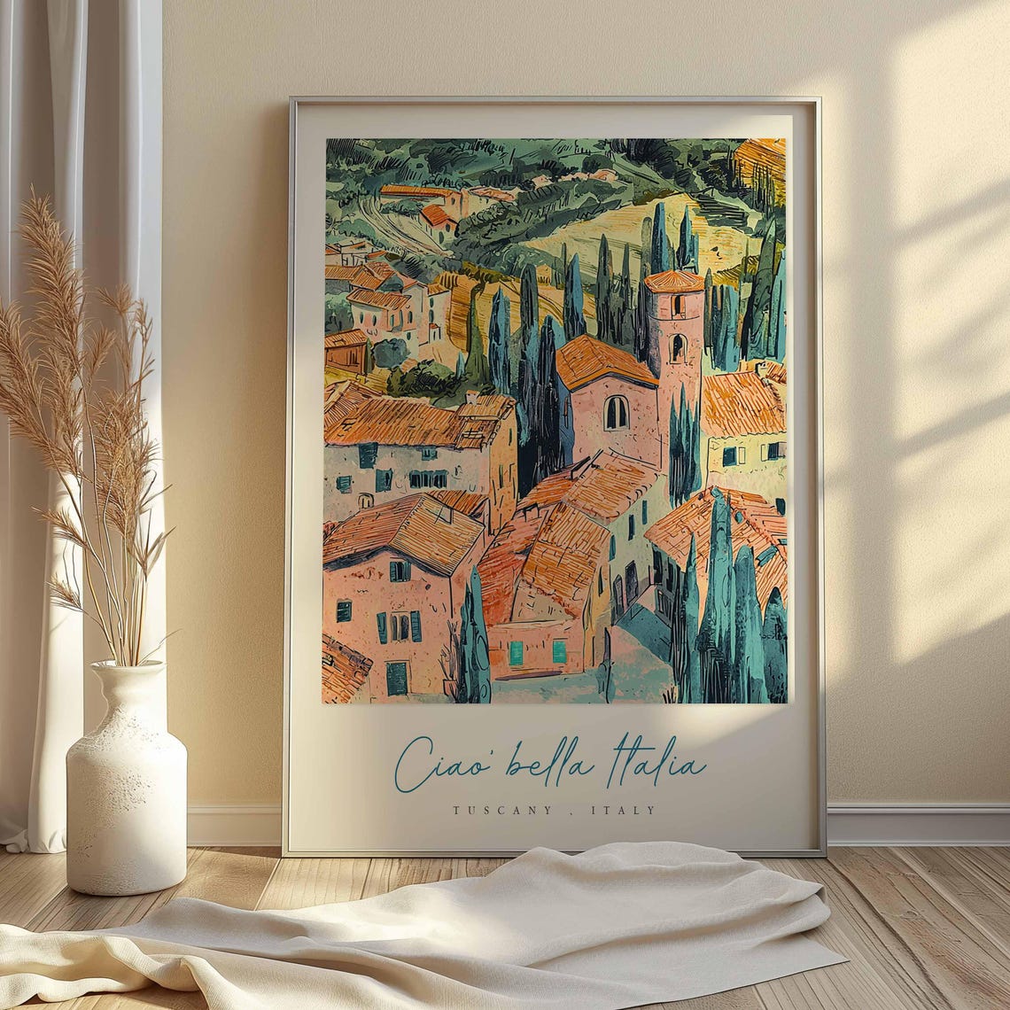 Tuscany Poster Italian Travel Print Tuscany Travel Art Tuscany Wall Art Italy Art Italy Travel Decor Italian Travel Gift - Image 2