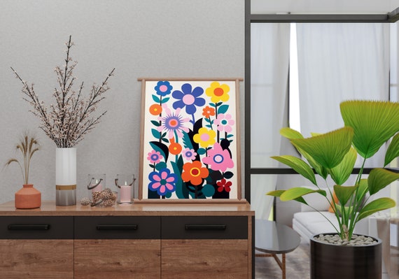 Flower Market Prints Exhibition Poster Framed Wall Art Retro Decor Cape Town Print Wall Decor Trendy Prints Gift Idea
