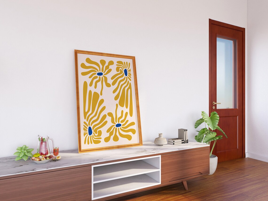 Matisse Flower Prints Wall Art Yellow Flower Prints Art Prints Botanical Prints Matisse Print - Image 2