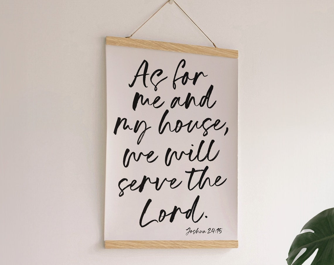As For Me and My House We Will Serve the Lord Scripture Poster - Image 2