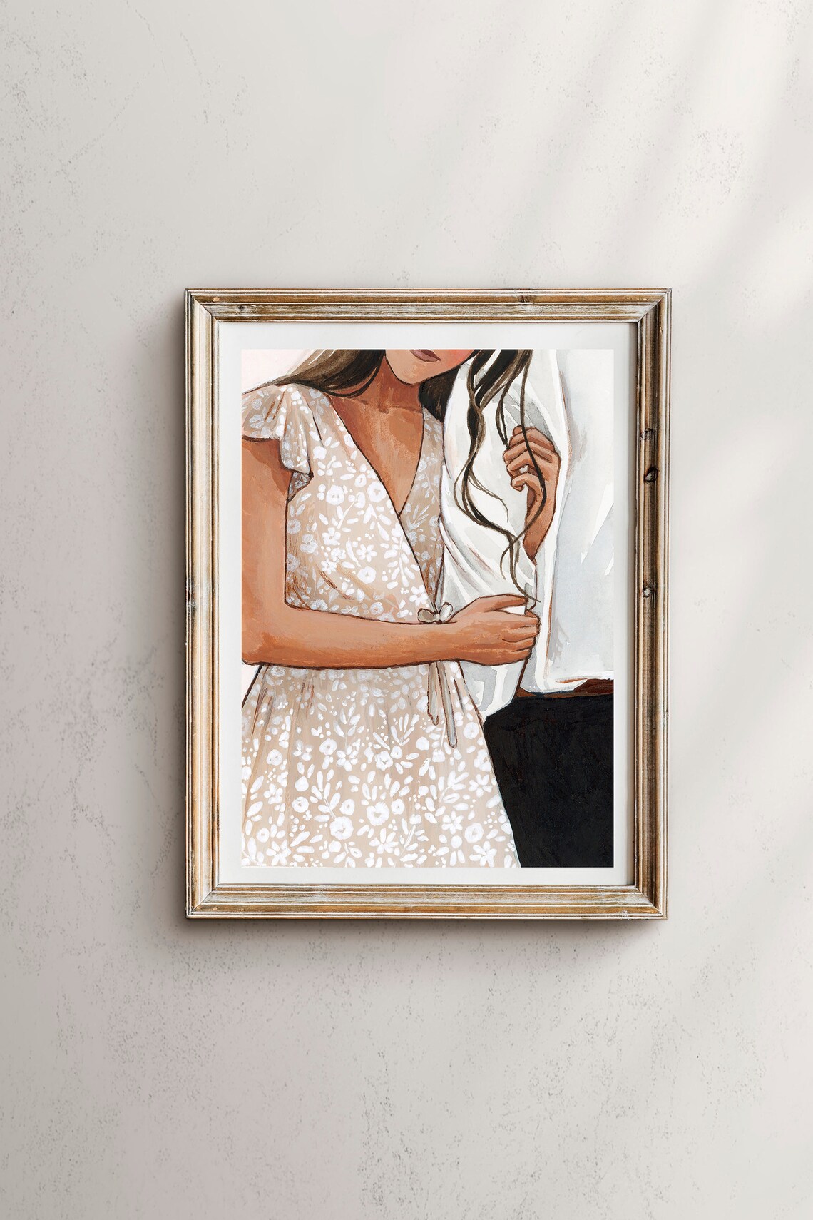 Leaning On You Marriage Art Print, Wedding Gift