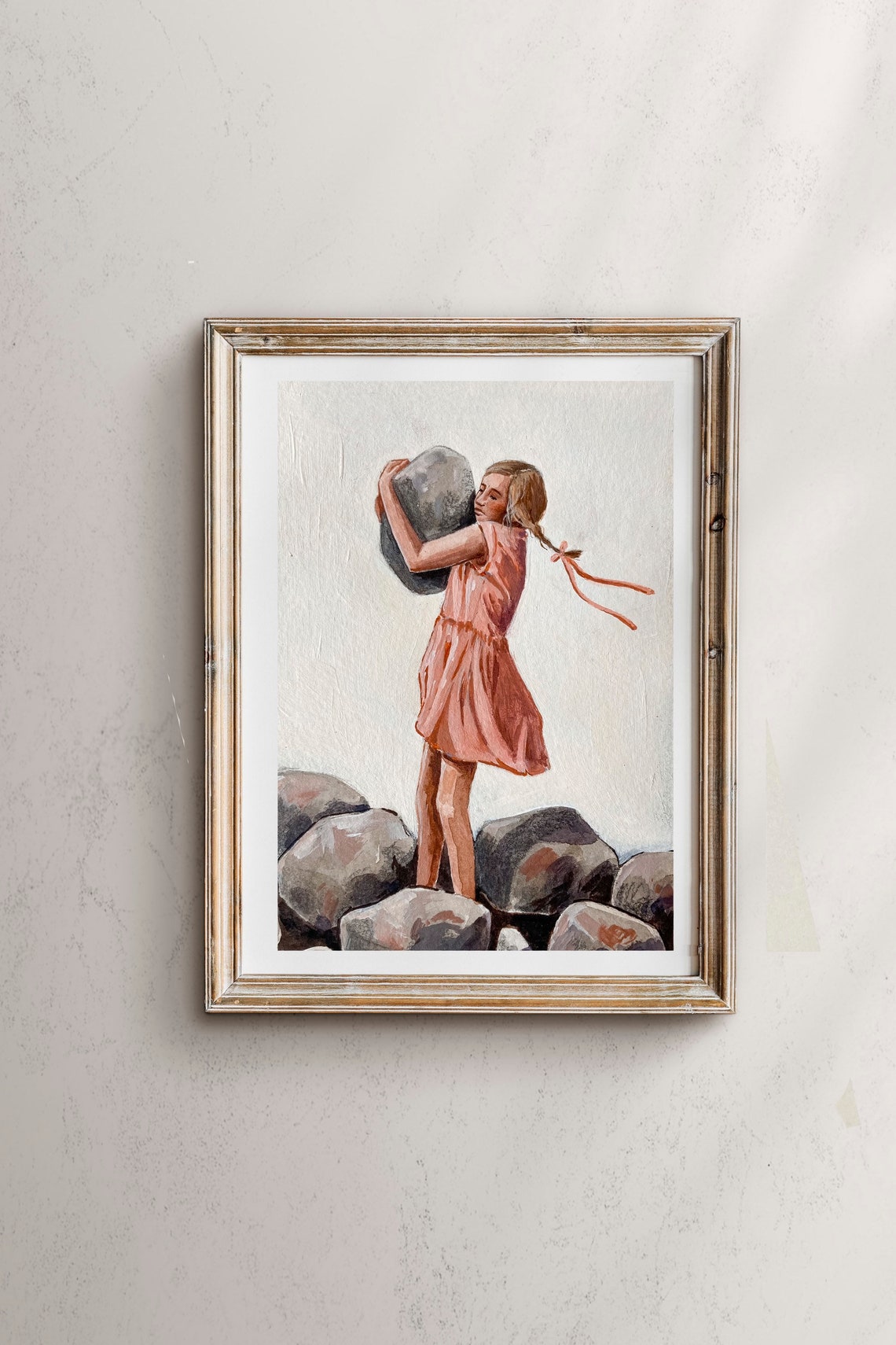 She Carries Such Heavy Burdens, Religious Art Print