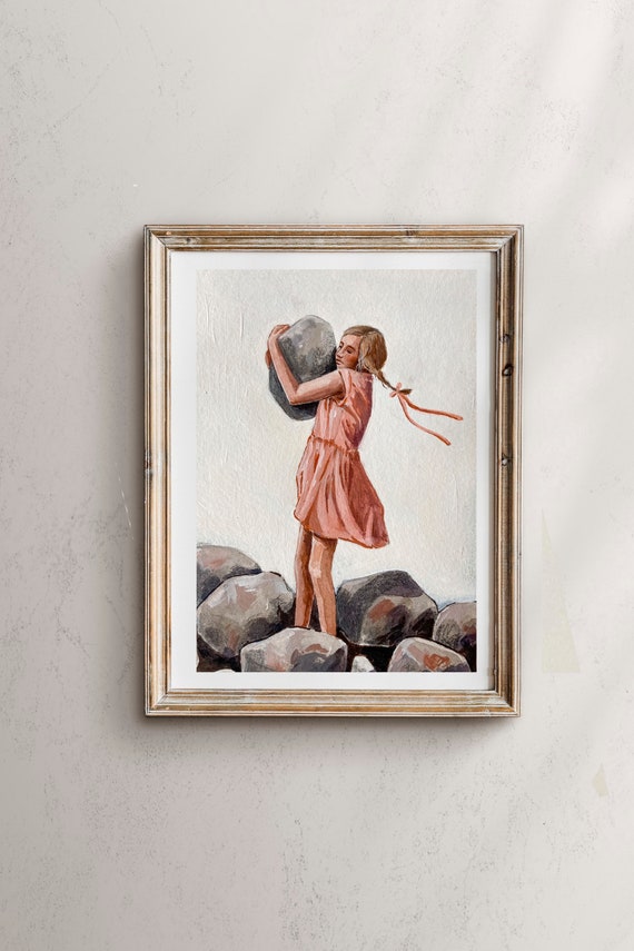 She Carries Such Heavy Burdens, Religious Art Print