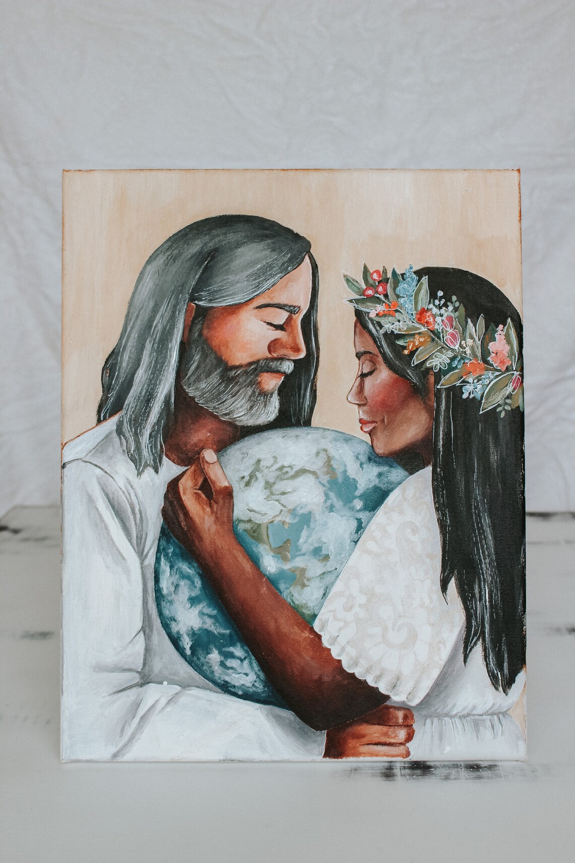 Heavenly Mother Watercolor Art Print, Christian - Image 2