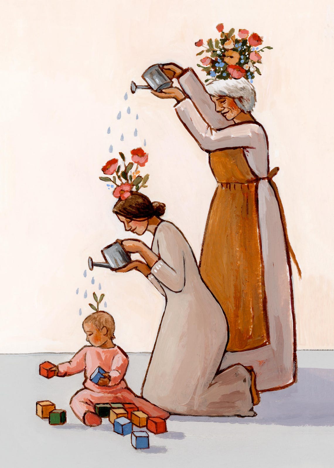 Generations Of Growth, Motherhood Nursery Art Print - Image 2