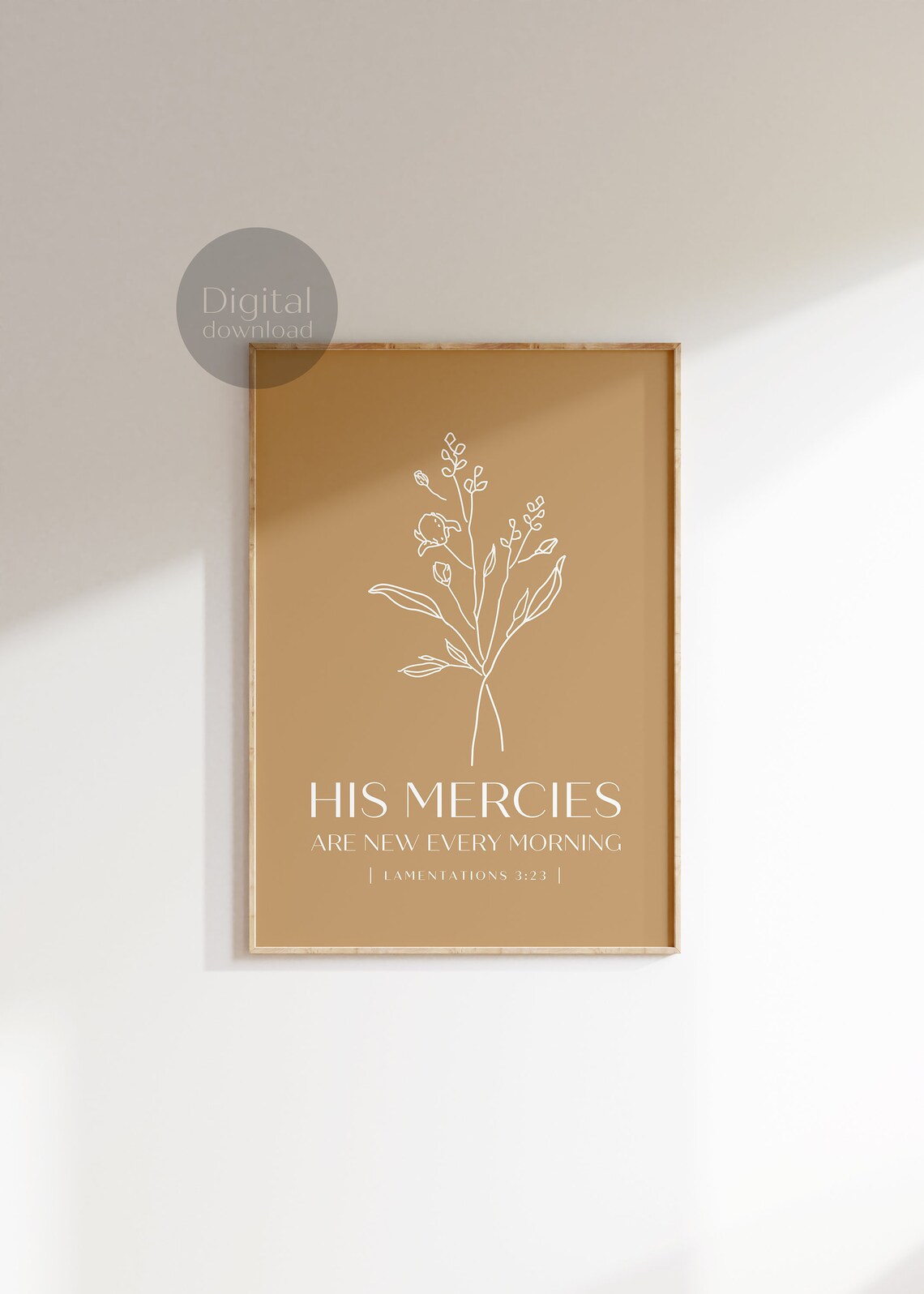 His Mercies Are New Every Morning Bible Verse Print - Image 4