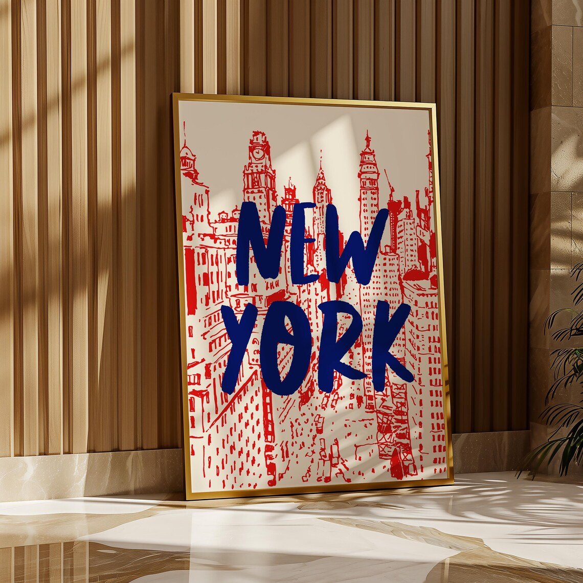 Retro New York Travel Poster, Mid-Century Style - Image 4