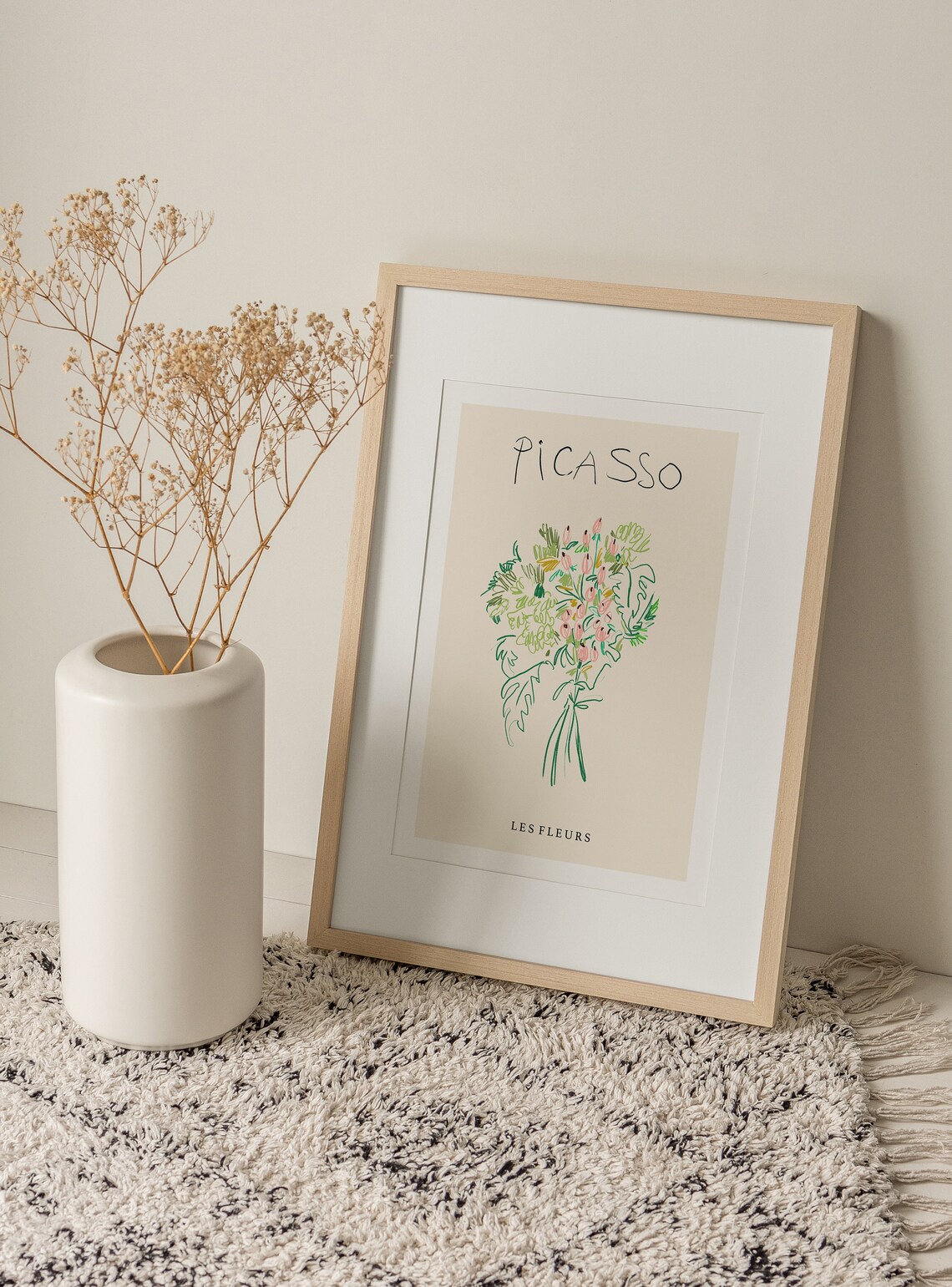 Picasso Bouquet Flowers Exhibition Art Print - Image 2