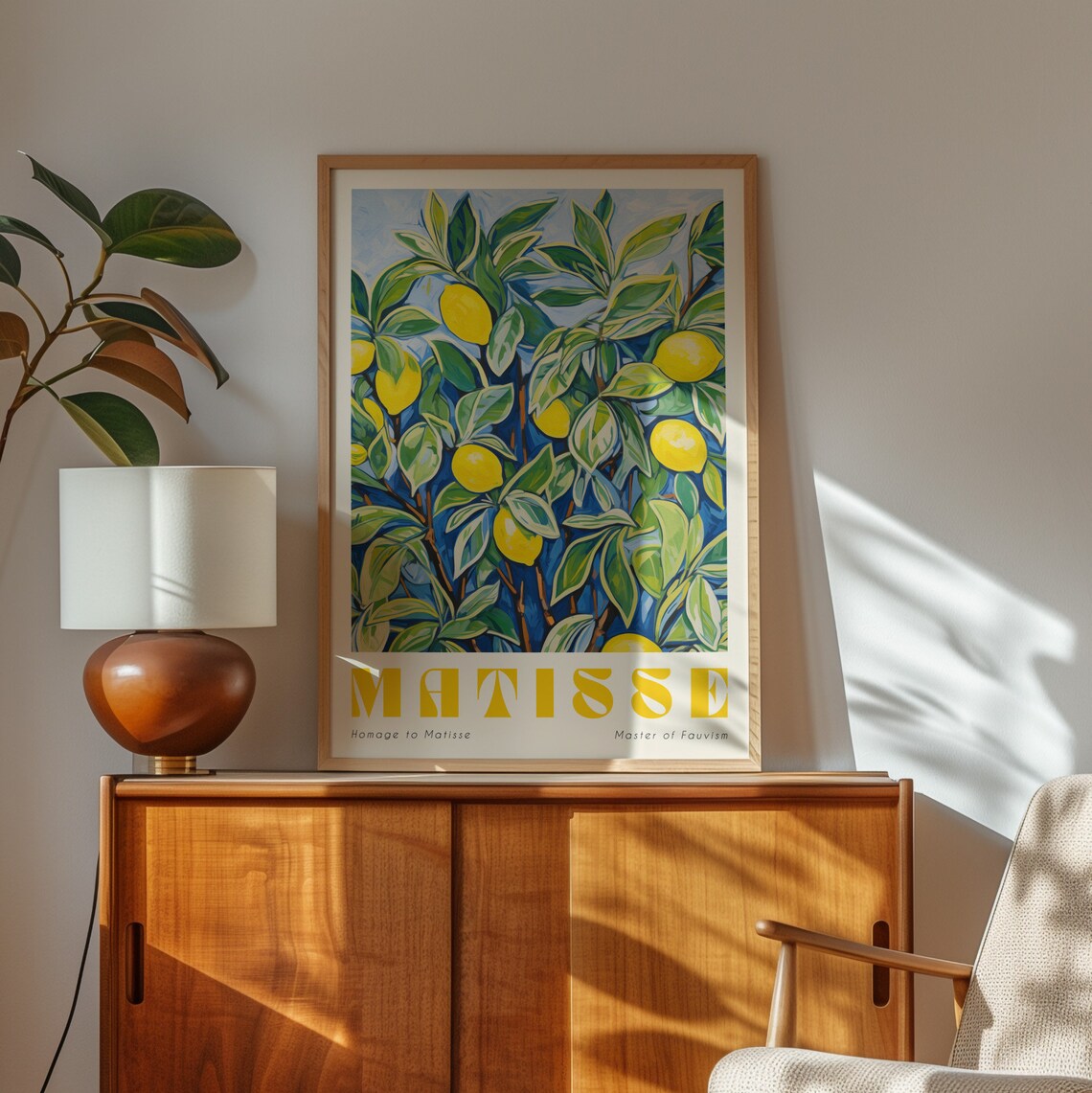 Matisse Lemons Mediterranean Botanical Art Print - Image 3