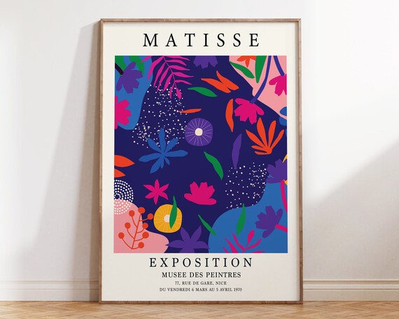 Bright Colours Matisse Botanical Shapes Exhibition Poster Matisse Cut Outs Print Matisse Decoupage Poster Pastel Matisse Wall Art Mp079