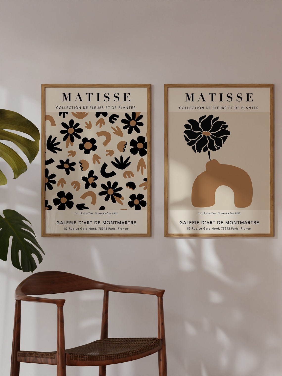 Matisse Cut Out Floral Exhibition Poster Neutral Botanical 1962 - Image 2