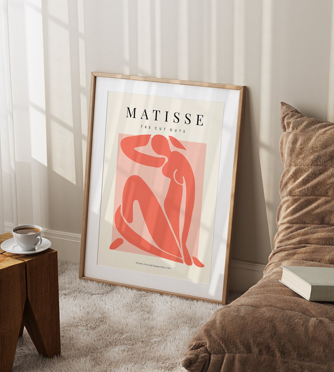 Henri Matisse The Cut Outs Coral Woman Figure Bold Art Poster - Image 3