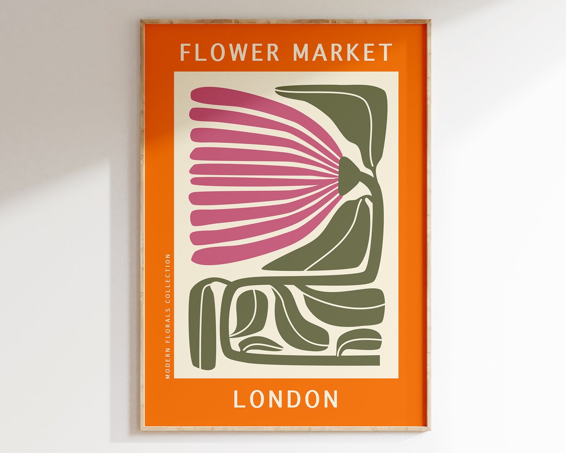 London Flower Market, Matisse Style Art Print