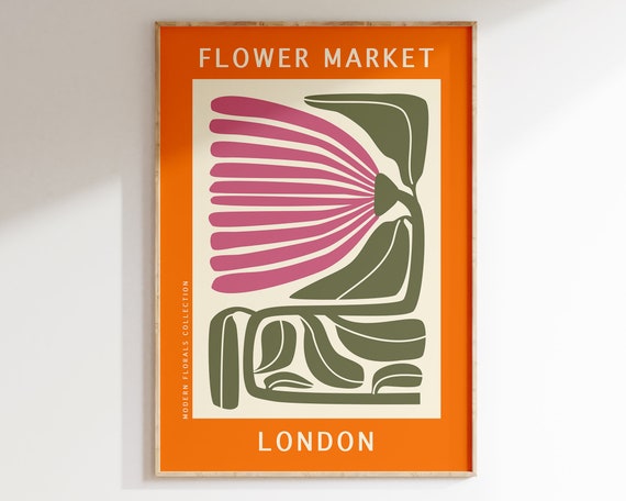 London Flower Market, Matisse Style Art Print