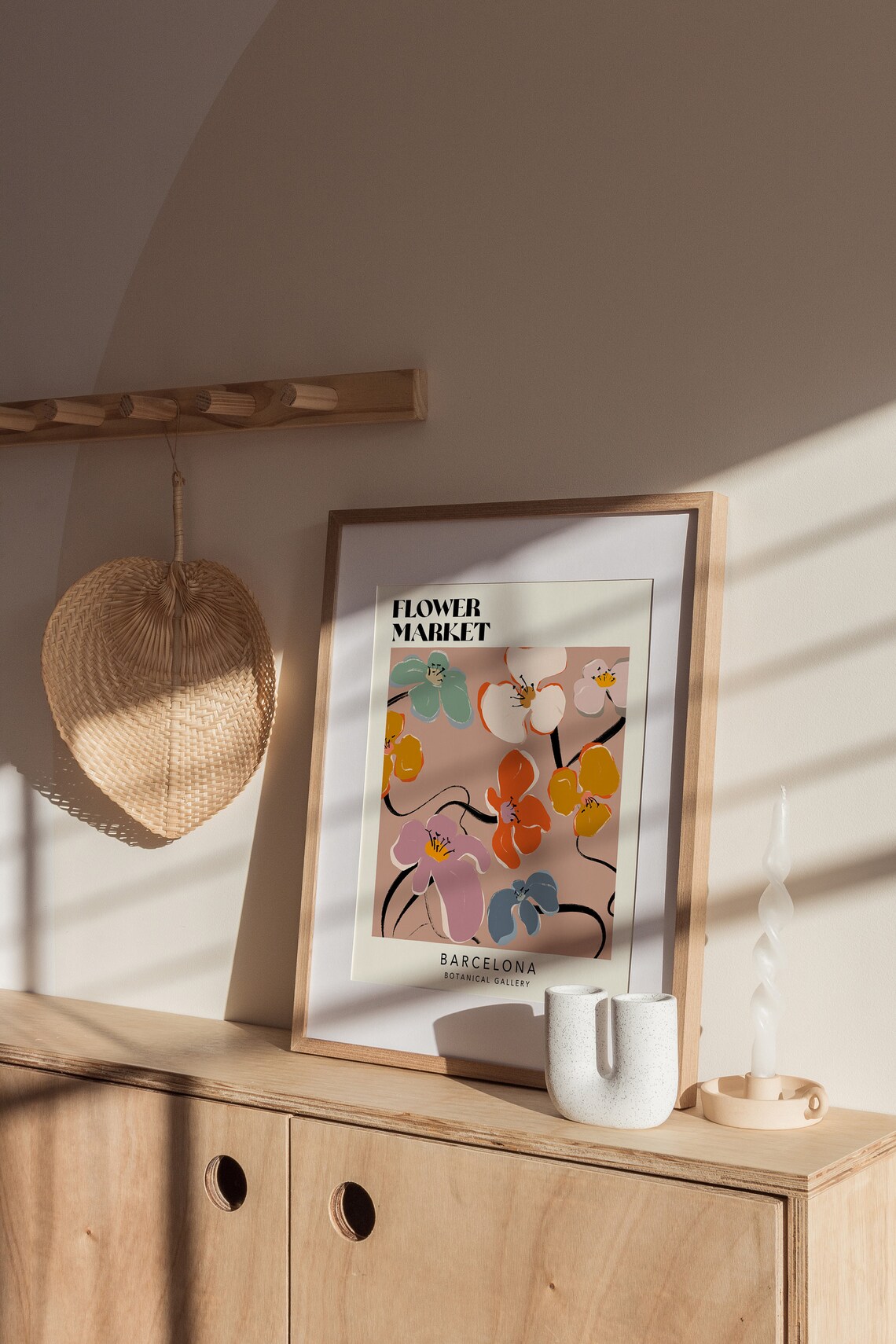 Flower Market Retro 70s Art Print, Retro Flowers - Image 3