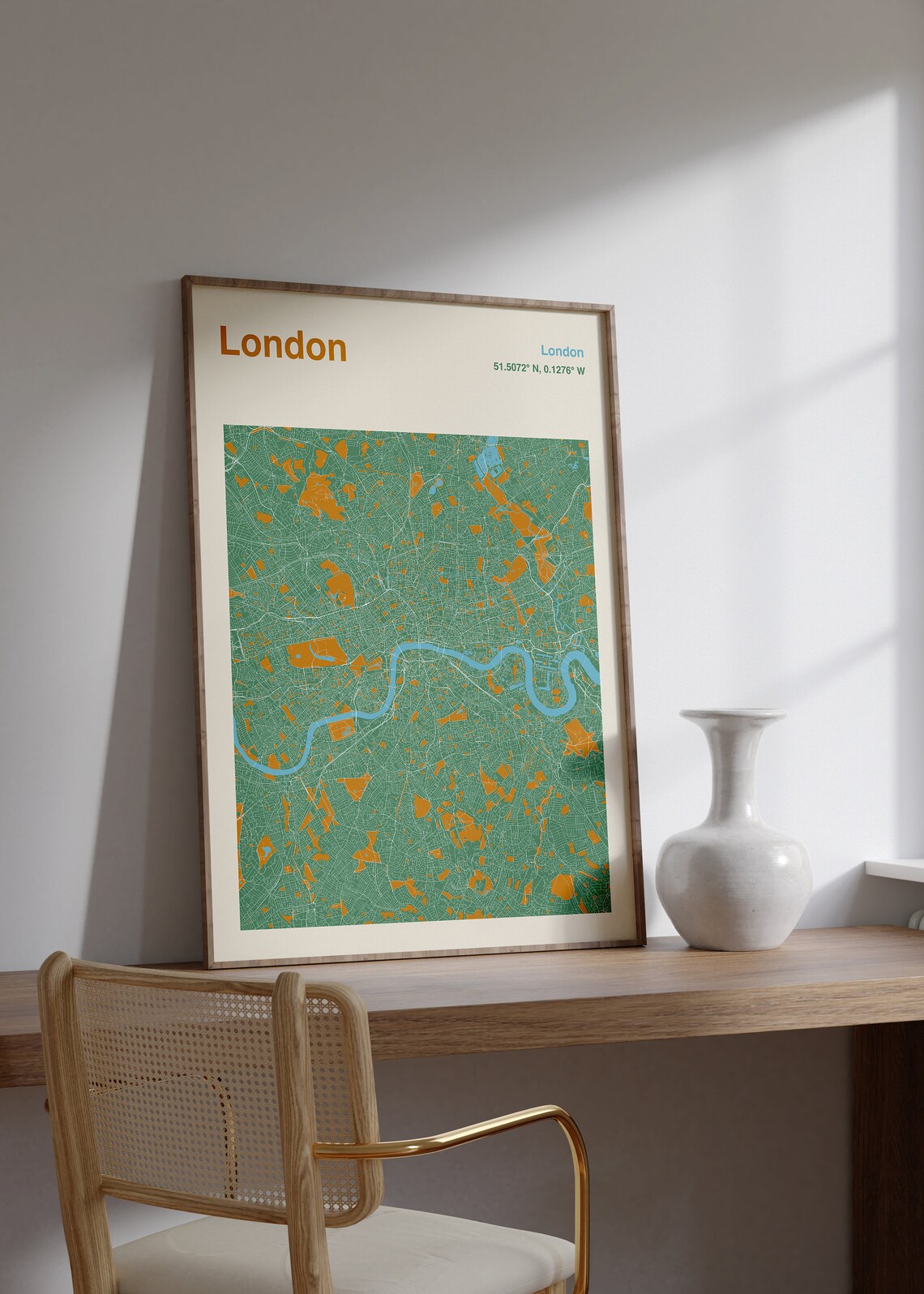 London Map Poster, Mid-Century Travel Poster - Image 2