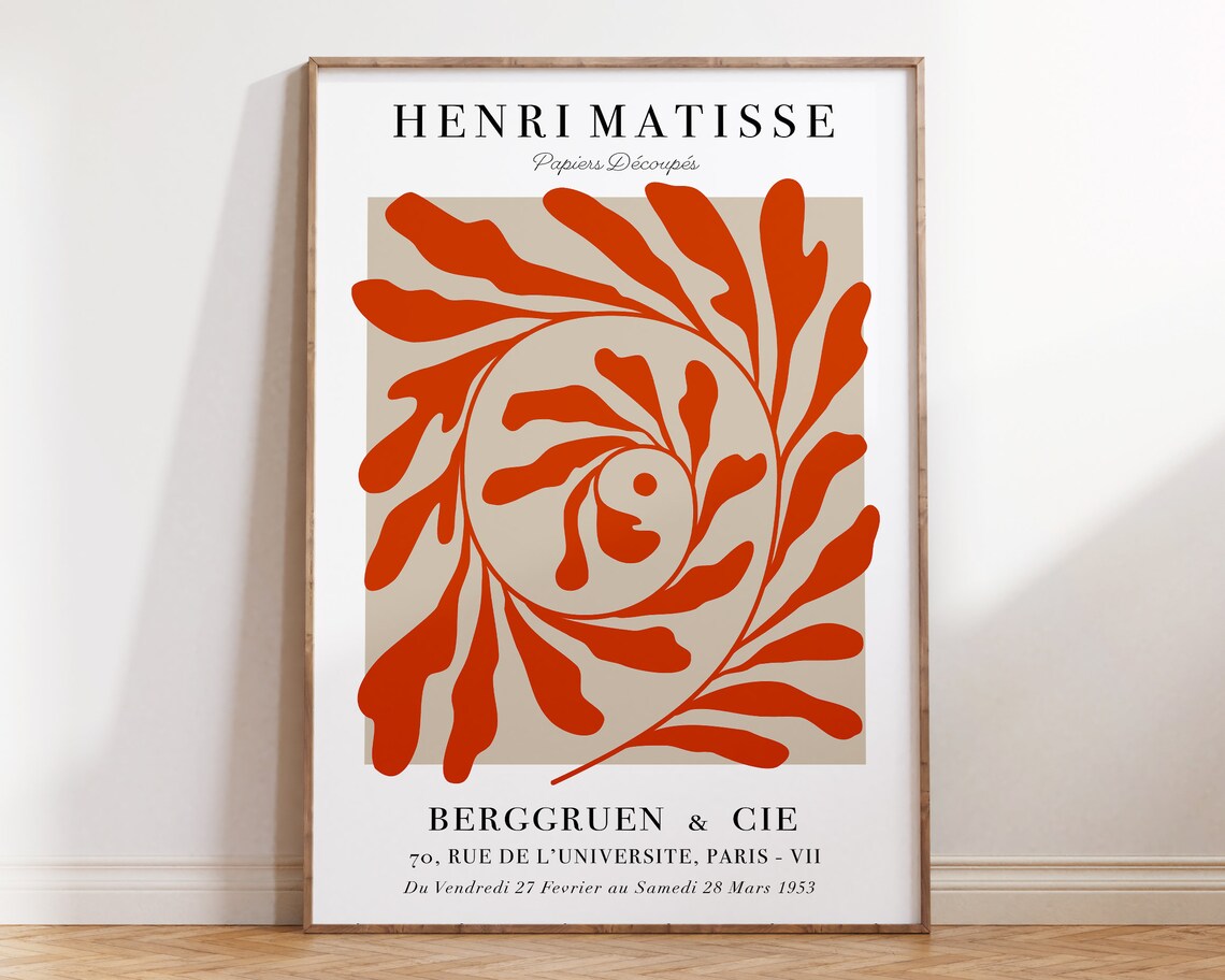 Matisse Botanical Abstract Leaf Art Print