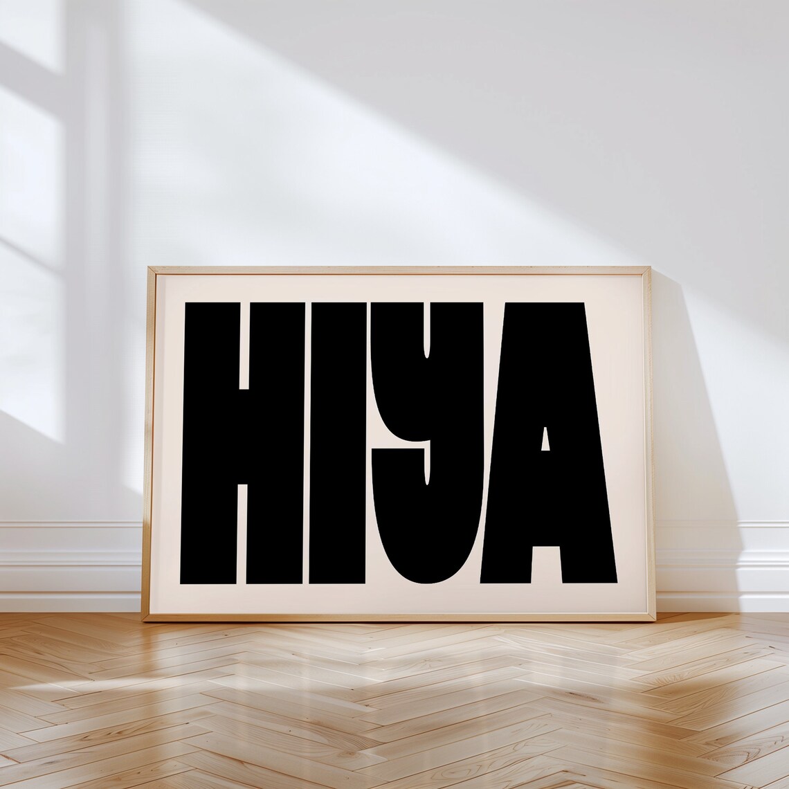 Hiya Northern Slang Typography Art Print, Manchester