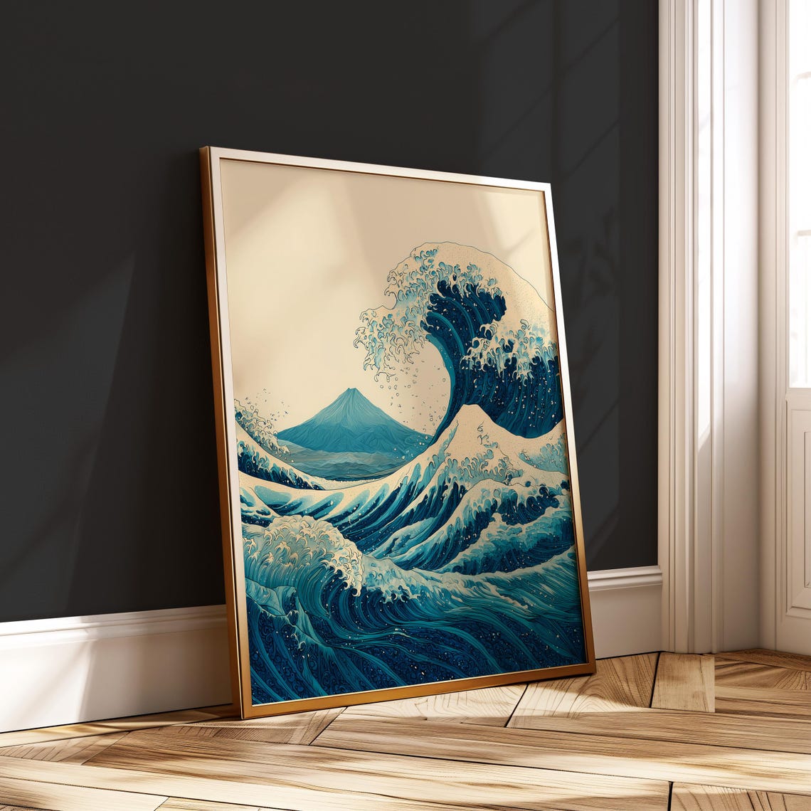 Great Wave Mount Fuji Classic Hokusai Style Japanese Art Poster