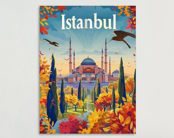 Istanbul Retro Poster Stunning Vintage Wall Art For Home Decoration Ideal Trkiye Travel Gift