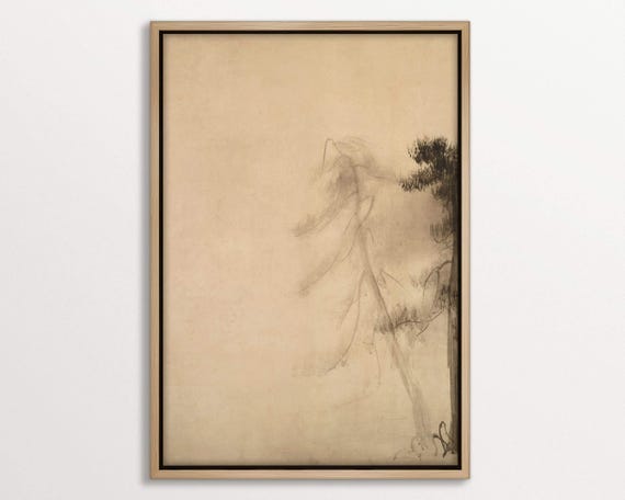 Wabi Sabi Minimalist Japanese Misty Landscape Art Print