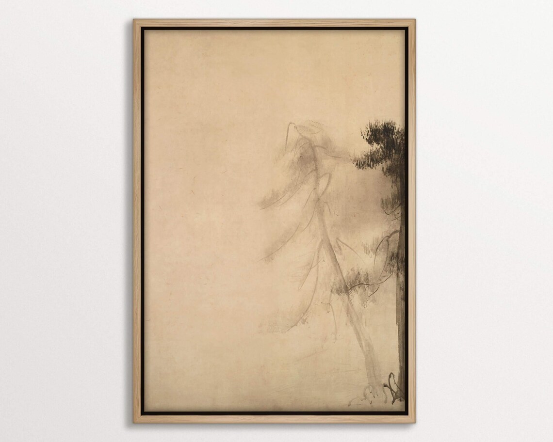 Wabi Sabi Minimalist Japanese Misty Landscape Art Print