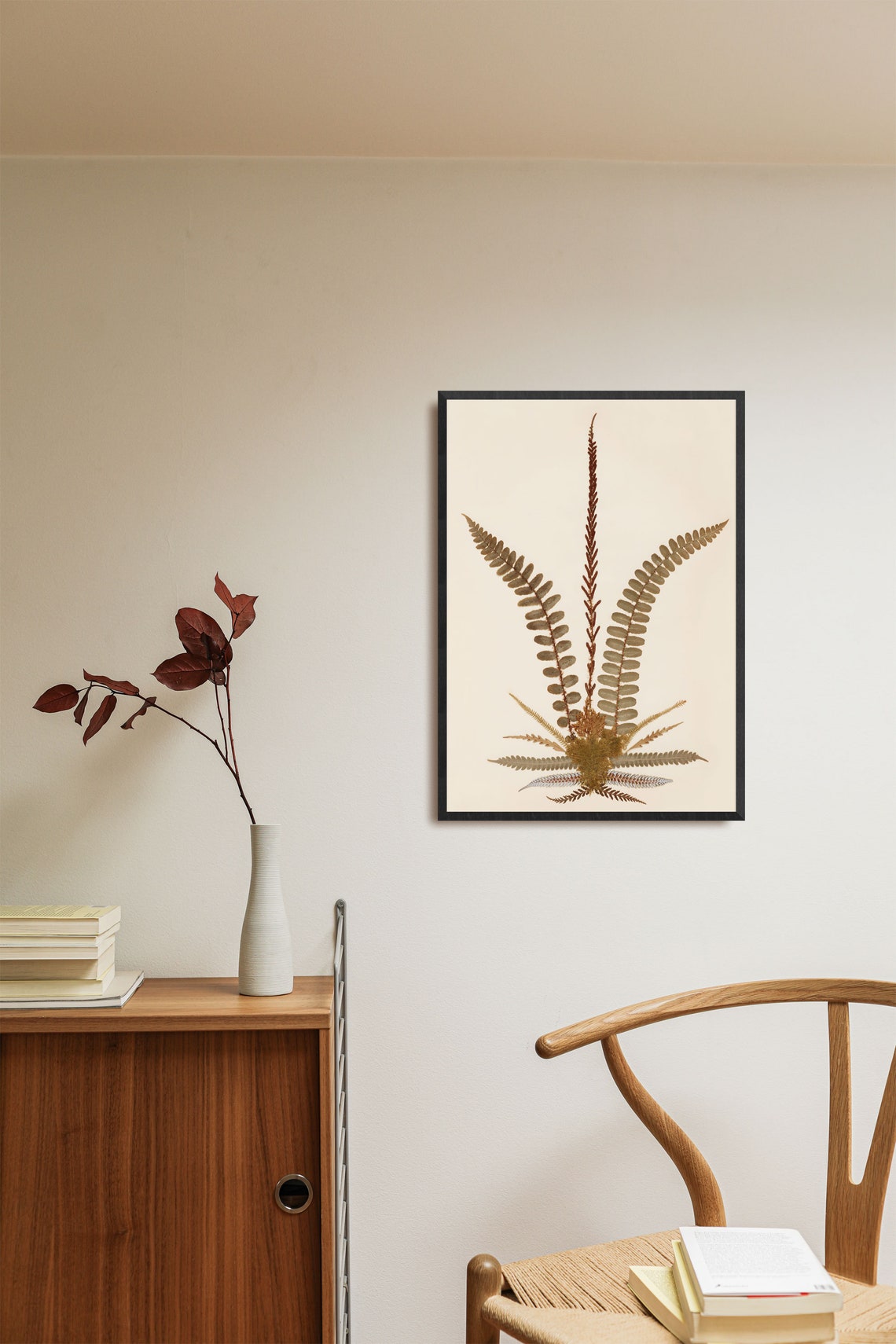 Antique Botanical Fern Print No 02, Vintage Decor - Image 2