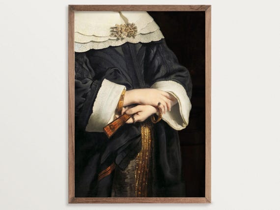 Dark Academia Decor - Moody Portrait Art Print