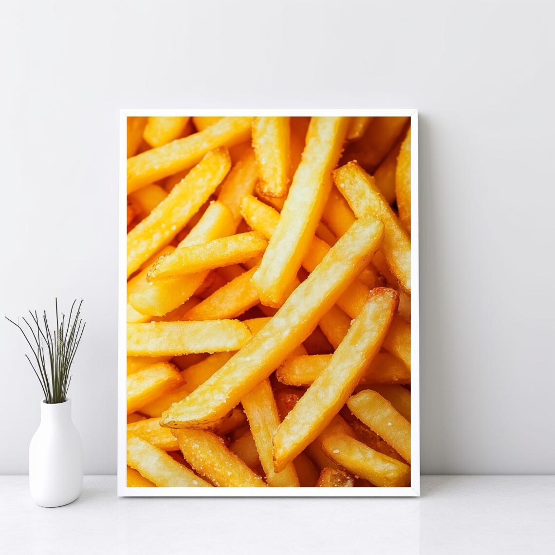 French Fries Kitchen Wall Art Print, Quirky Decor