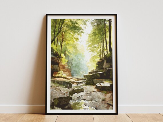 Cuyahoga Valley National Park Ohio Forest Creek Sunbeams Poster