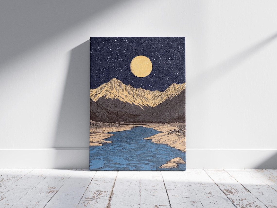Gates of the Arctic National Park Alaska Moonlit Night Poster - Image 2