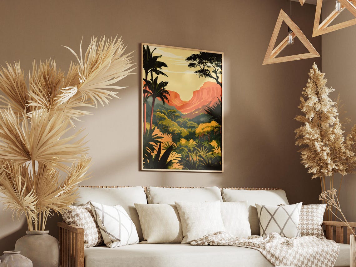 Madagascar Masoala Rainforest Palm Jungle Landscape Travel Poster - Image 3