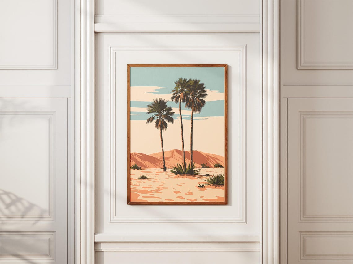 Namibia Desert Palm Trees Poster African Desert Landscape Wall Decor - Image 2