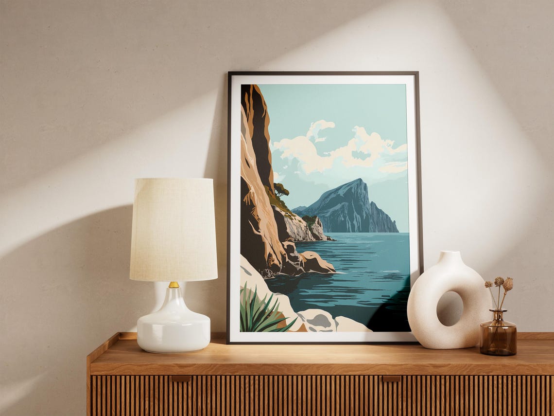 Aeolian Islands Italy Rocky Sea Cliffs Mediterranean View Poster - Image 5