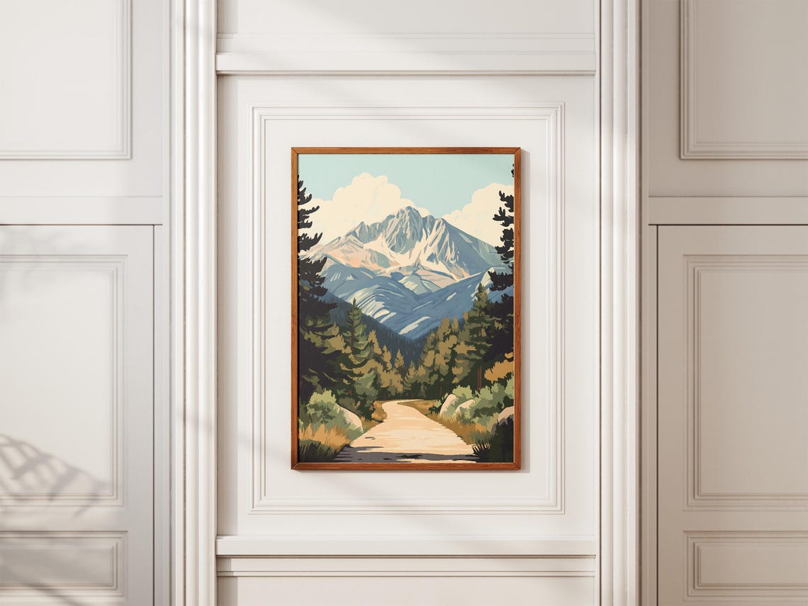 Pirin National Park Bulgaria Snowy Peak Forest Road View Poster - Image 2