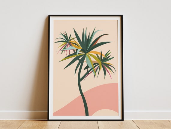 Minimalist Plant Poster Modern Art Print Boho Wall Decor Home Decor Abstract Plant Illustration Dracaena Draco