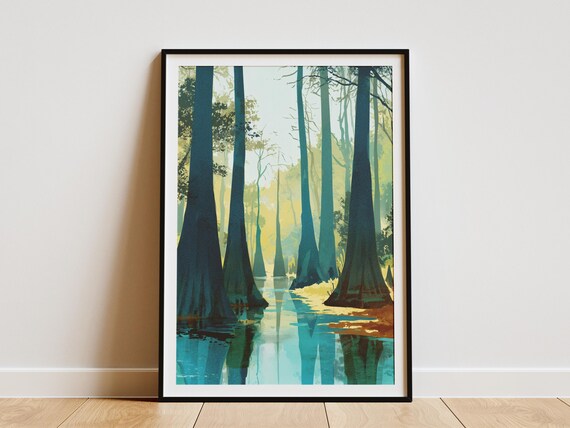 Congaree National Park Cypress Swamp Forest South Carolina Poster