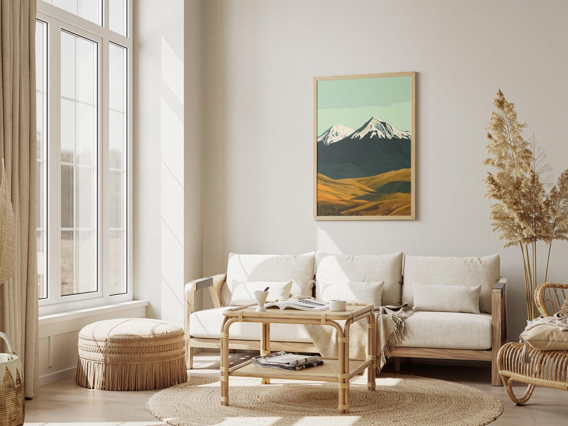 Ilinizas Twin Snowcapped Peaks Ecuador Minimalist Nature Poster - Image 4