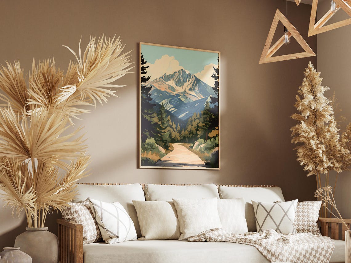 Pirin National Park Bulgaria Snowy Peak Forest Road View Poster - Image 3