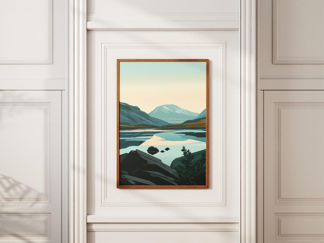 Putorana Plateau Russia Lake Reflection Mountains Dawn Poster - Image 2