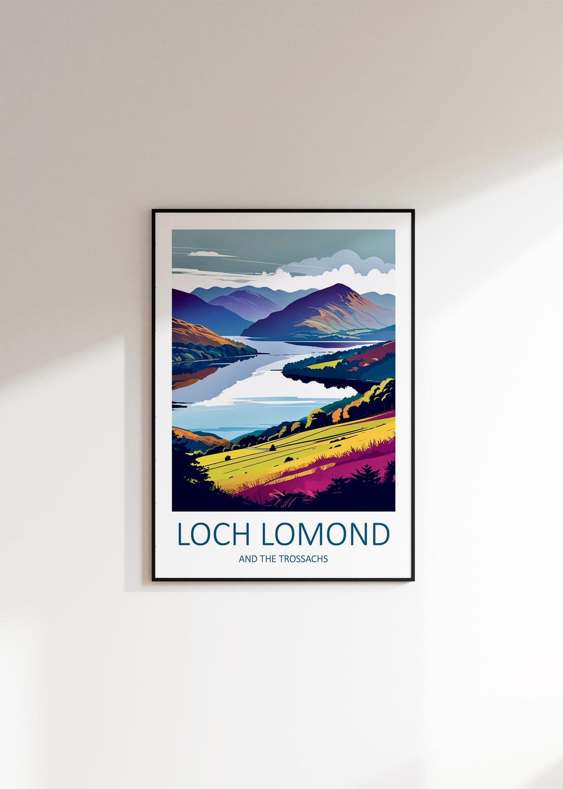 Loch Lomond and the Trossachs Scotland Mountain Lake View Poster - Image 3