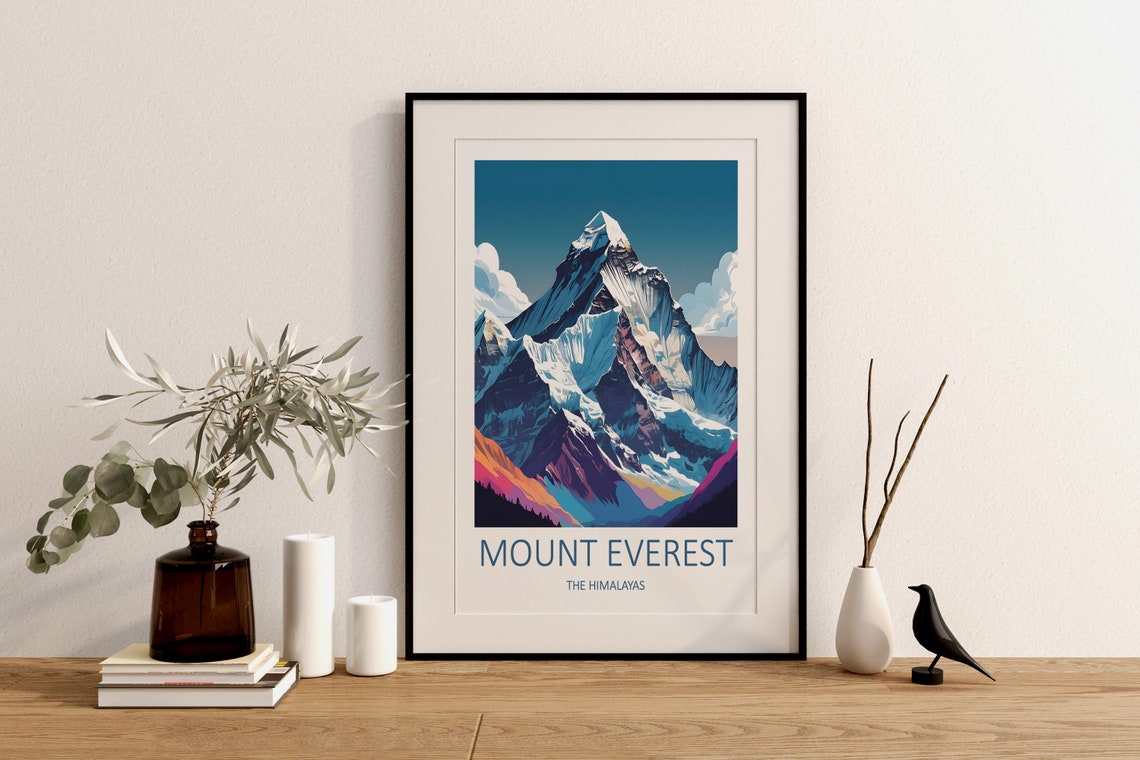 Mount Everest Himalayas Snow Peak Mountain Majesty View Poster - Image 3