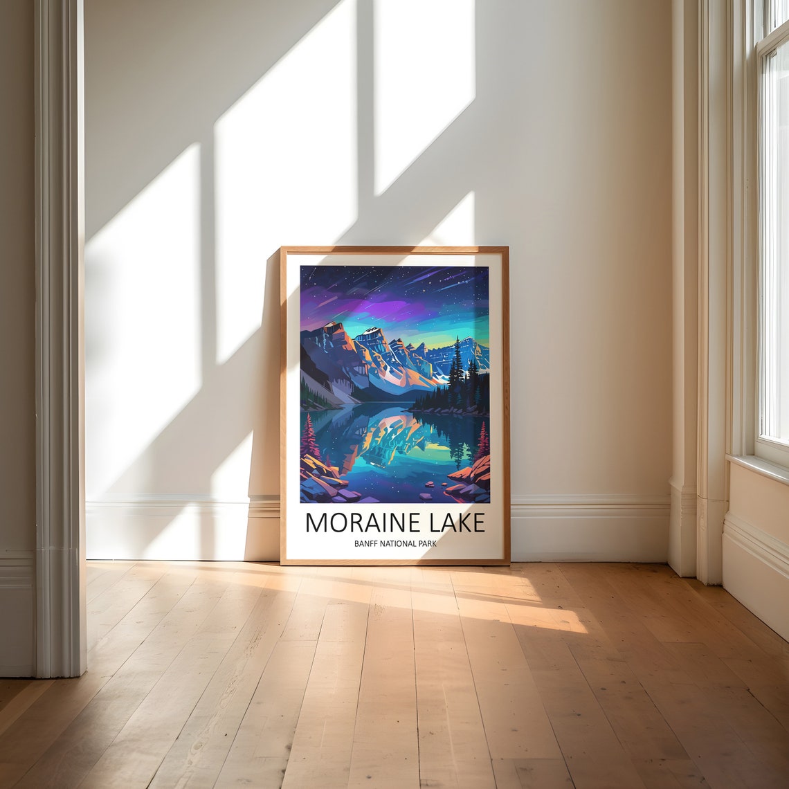 Moraine Lake Print Banff National Park Print National Park Poster Banff Travel Poster Moraine Lake Poster Canada Print Banff Print - Image 6