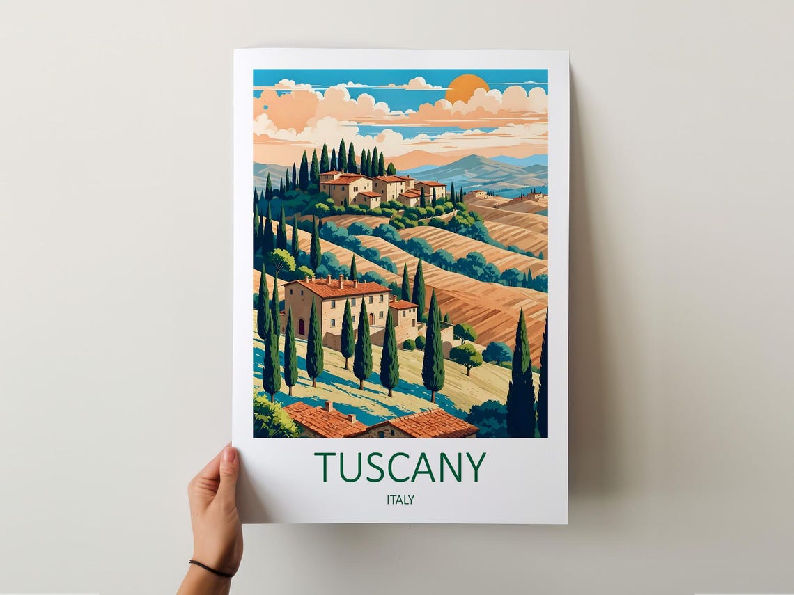 Tuscany Print Tuscany Poster Tuscany Travel Print Italy Print Tuscany Wall Art Travel Gift Italian Prints Italy Poster Italy Gifts - Image 5