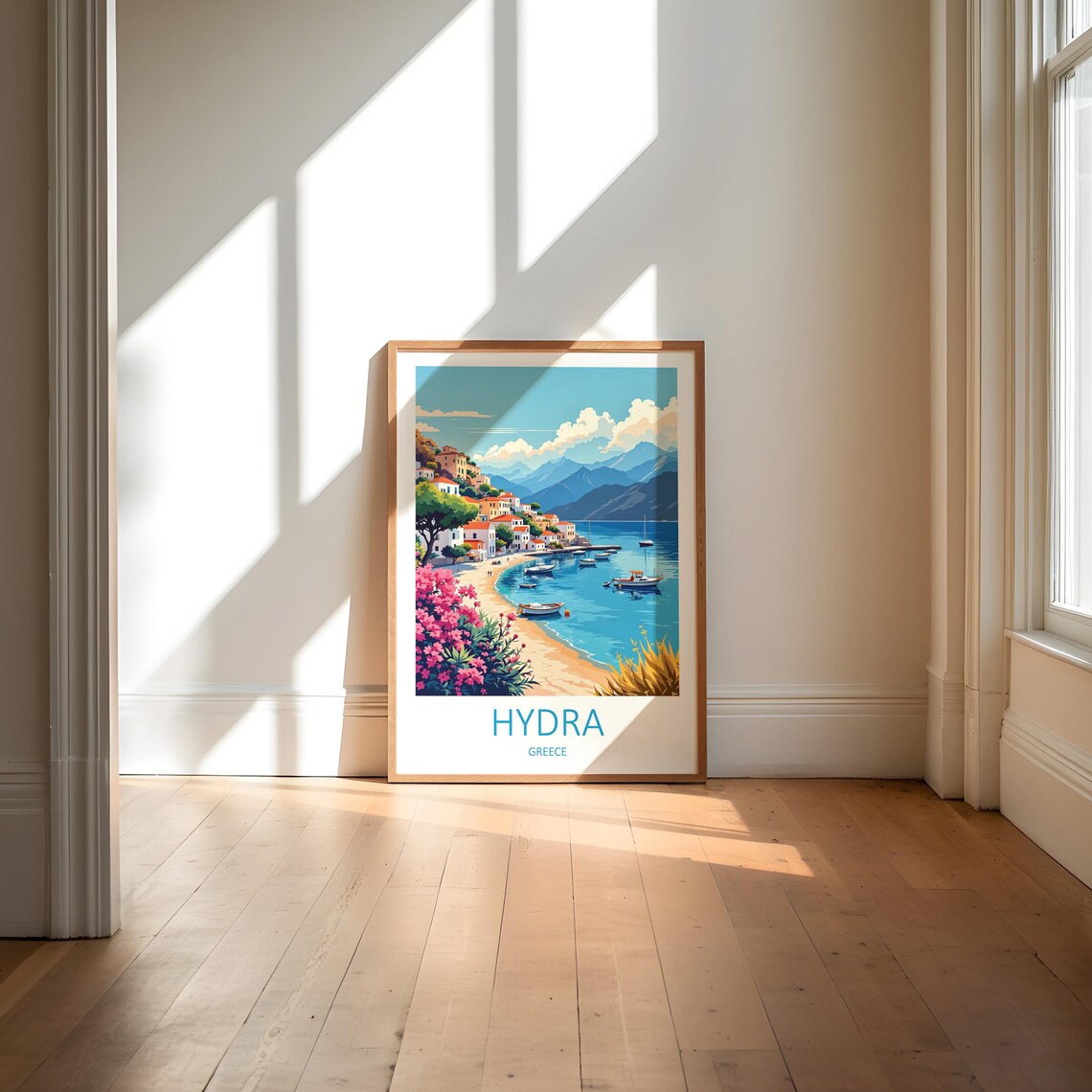 Hydra Greece Colorful Waterfront Houses and Fishing Boats Poster - Image 5