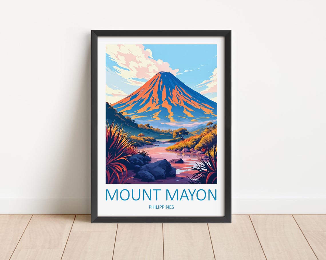Mount Mayon Philippines Iconic Perfect Cone Volcano At Sunrise Poster