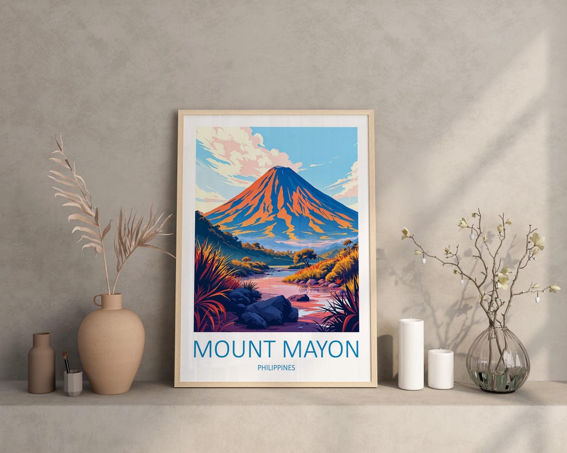 Mount Mayon Philippines Iconic Perfect Cone Volcano At Sunrise Poster - Image 3