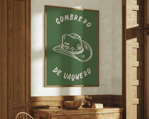 Western Style Art Print Boho Minimalist Prints Modern Art Bohominimalistdecor Cowboy Art Physical Poster Print Shipped To You