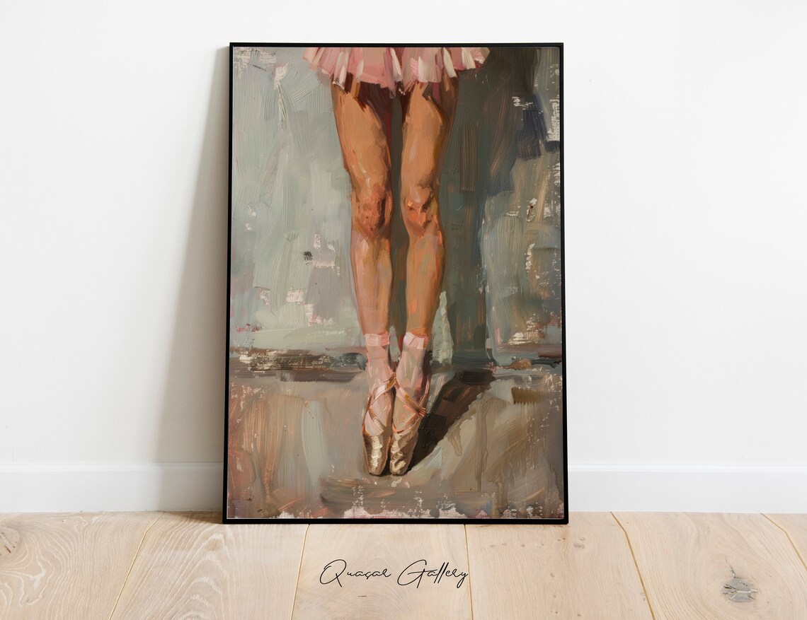 Ballerina Oil Painting, Preppy Girly Room Decor - Image 4